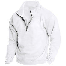 Load image into Gallery viewer, Men's Stand collar Sweatshirt Pullover Tops Fleece Half Zip Plain Sports