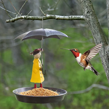 Load image into Gallery viewer, Hanging Umbrella Girl Bird Feeder Garden Decor