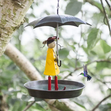 Load image into Gallery viewer, Hanging Umbrella Girl Bird Feeder Garden Decor
