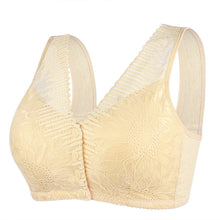Load image into Gallery viewer, Ladies Soft Cotton Lace Front Button Bra