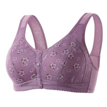 Load image into Gallery viewer, Soft Cotton Unwired Front Button Printed Bra