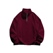 Load image into Gallery viewer, Men's Stand collar Sweatshirt Pullover Tops Fleece Half Zip Plain Sports