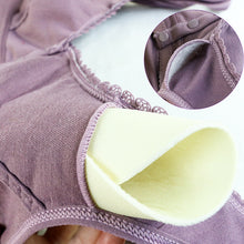 Cargar imagen en el visor de la galería, Button Front Lace Trim Soft Cotton Tank Bra
