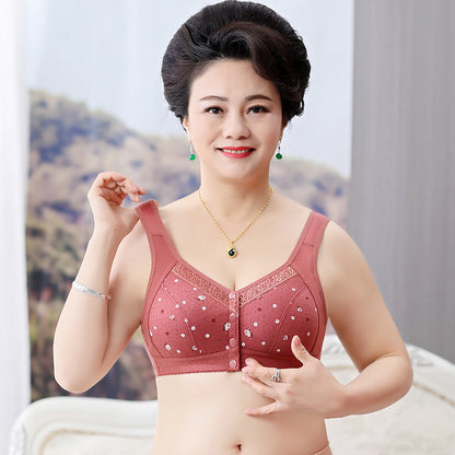 Pure Cotton Wireless Front Breasted Bra