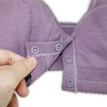 Cargar imagen en el visor de la galería, Button Front Lace Trim Soft Cotton Tank Bra
