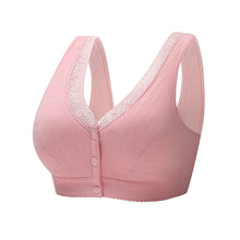 Cargar imagen en el visor de la galería, Soft Cotton Front Button Underwireless Tank Bra
