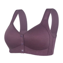 Cargar imagen en el visor de la galería, Ladies middle-aged and elderly shaped front button bra
