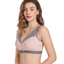 Cargar imagen en el visor de la galería, Front Button Wireless Breathable Sleeping Bra Sports Bra
