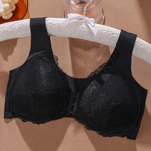 Cargar imagen en el visor de la galería, Women&#39;s Plus Size Lace Wide Straps Wireless Bra Front Closure Push Up Bras
