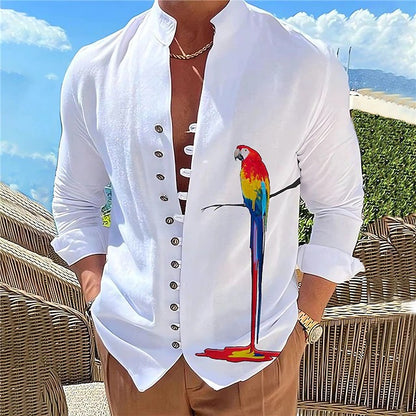 2024 Camisa de manga larga con cuello estampado - España