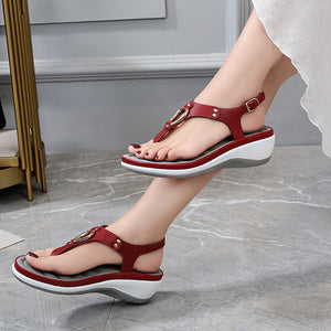 Ladies Rubber Sole Casual Wedge Sandals