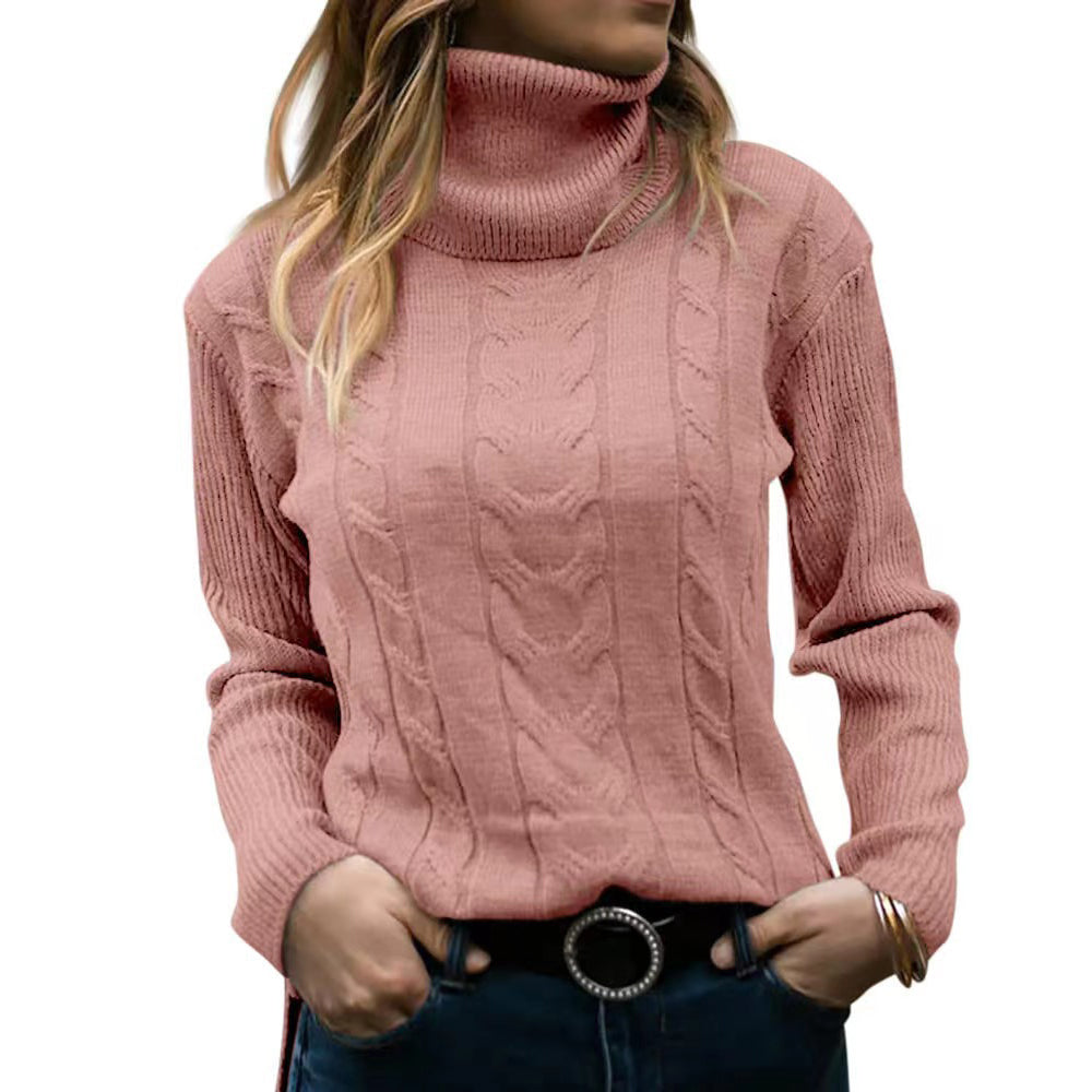 Women's Turtleneck Sweaters 2024 Fashion Long Sleeve Pullover