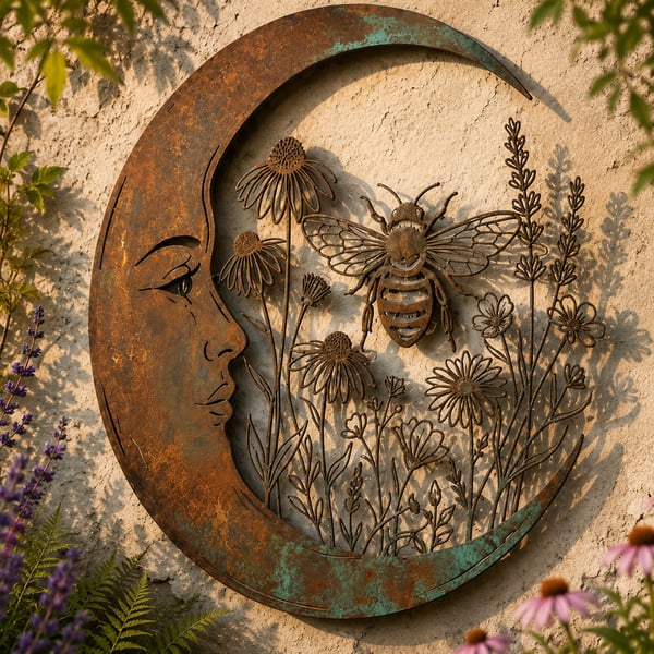 ⏰ LAST DAY 50% OFF - 🌙Metal Crescent Moon Wall Art - A Timeless Garden Accent Inspired by Nature