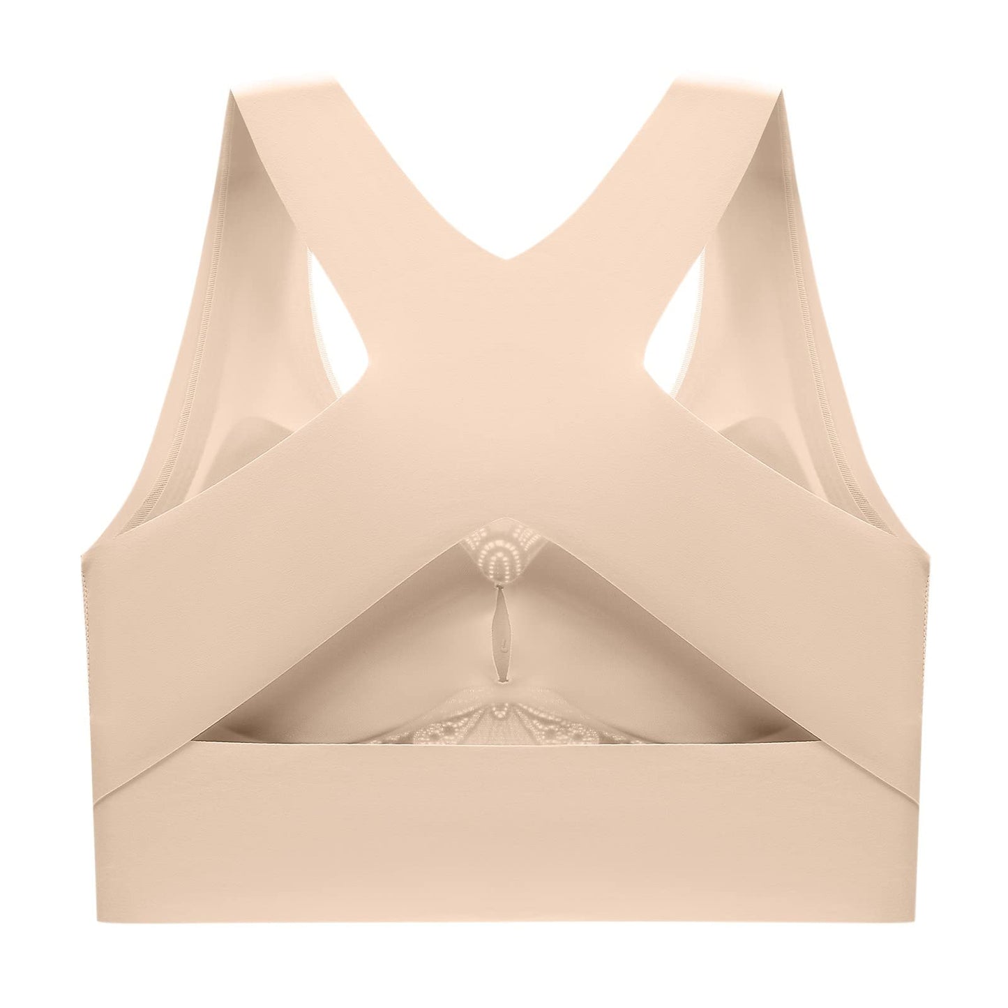 Three-breasted cross-back correction bra