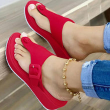 Cargar imagen en el visor de la galería, Ladies Platform Flip Flops
