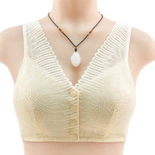 Cargar imagen en el visor de la galería, Ladies Soft Cotton Lace Front Button Bra
