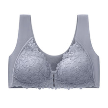 Cargar imagen en el visor de la galería, Button-Front Latex Cup Push-up Lace Bra
