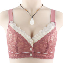 Cargar imagen en el visor de la galería, Women&#39;s Lace Front Button Adjustable Straps Bra
