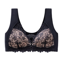 Cargar imagen en el visor de la galería, Button-Front Latex Cup Push-up Lace Bra
