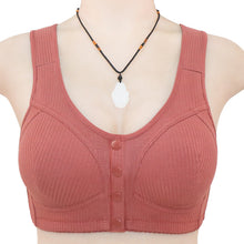 Cargar imagen en el visor de la galería, Plus Size Wireless Cotton Front Button Bra
