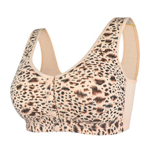 Cargar imagen en el visor de la galería, Leopard print soft cotton button-front bra
