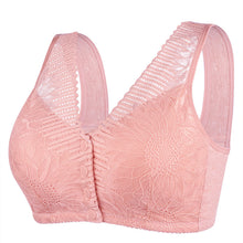 Cargar imagen en el visor de la galería, Ladies Soft Cotton Lace Front Button Bra
