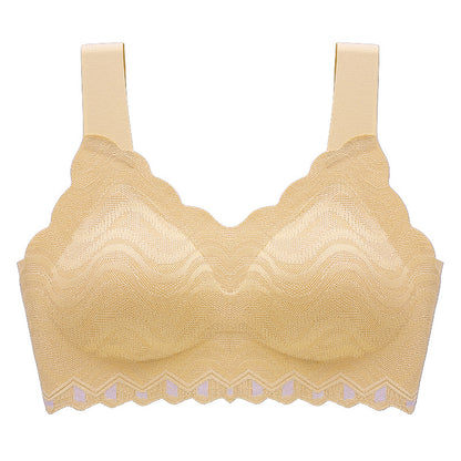 Women's one-piece extended strap latex bra