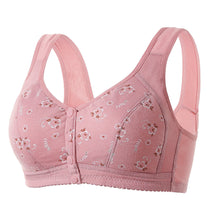 Cargar imagen en el visor de la galería, Soft Cotton Unwired Front Button Printed Bra
