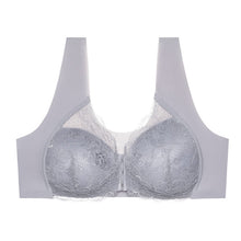 Cargar imagen en el visor de la galería, Women&#39;s Plus Size Lace Wide Straps Wireless Bra Front Closure Push Up Bras
