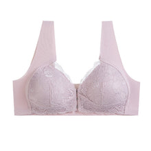 Cargar imagen en el visor de la galería, Women&#39;s Plus Size Lace Wide Straps Wireless Bra Front Closure Push Up Bras
